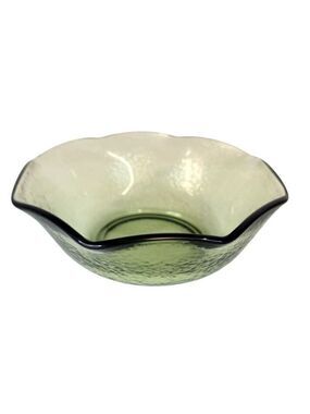 Avocado Green Glass Dip Serving Bowl, Condiment dish,